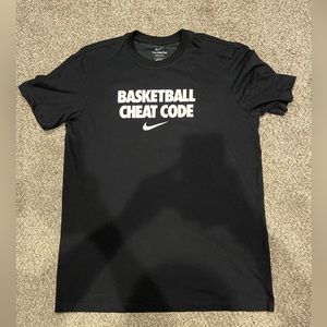 Men’s Nike Black T- Shirt “Basketball Cheat Code” Size Large